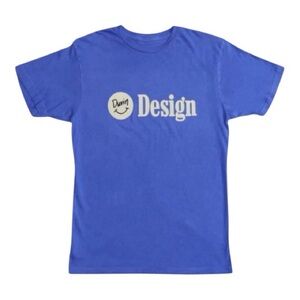 Duvin Smile Tee M Blue Cotton Vintage Wash Positive Vibes Cult Brand BNWT